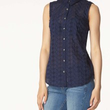 Embroidered buttoned shirt  manufactured for Dorothy Perkins