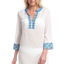 Embroidered dress manufactured for Shoshanna