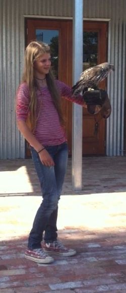 SSA Student Milla picked to be in the Flight Show (w) Stanley the Barking Owl. SSA Student Milla picked to be in the Flight Show (w) Stanley the Barking Owl.