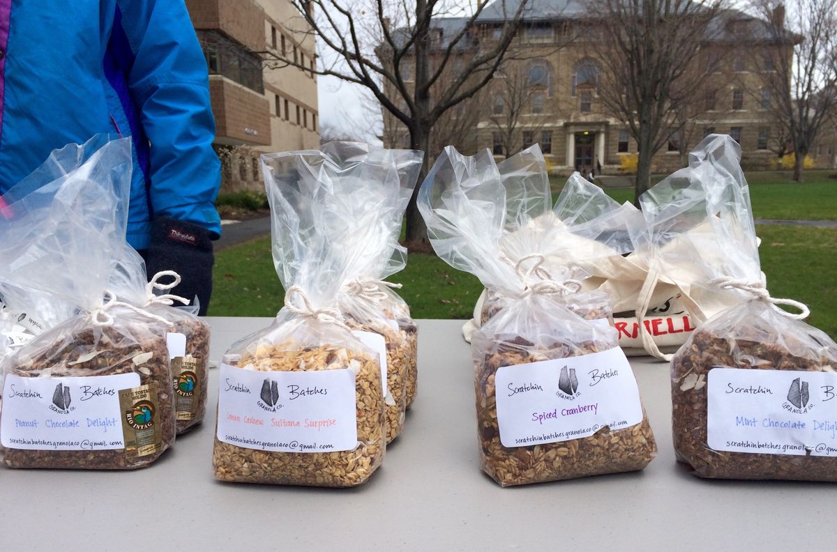 A sampling of Scratchin' Batches flavors: Peanut Chocolate Delight, Lemon Cashew Sultana Surprise, Spiced Cranberry and Mint Chocolate Delight A sampling of Scratchin' Batches flavors: Peanut Chocolate Delight, Lemon Cashew Sultana Surprise, Spiced Cranberry and Mint Chocolate Delight