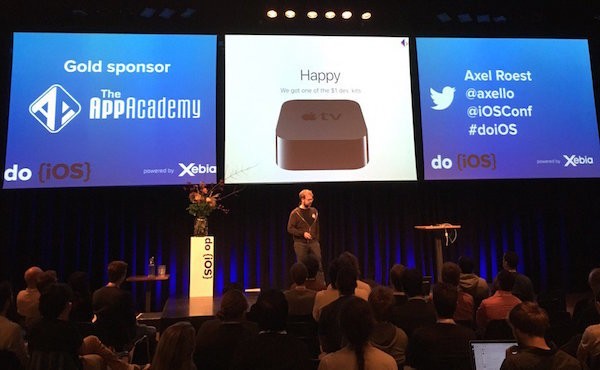 The App Academy was sponsor of do {iOS}, but also the schools headmaster, Axel Roest did a keynote about the program possibilities of Apple TV. The App Academy was sponsor of do {iOS}, but also the schools headmaster, Axel Roest did a keynote about the program possibilities of Apple TV.