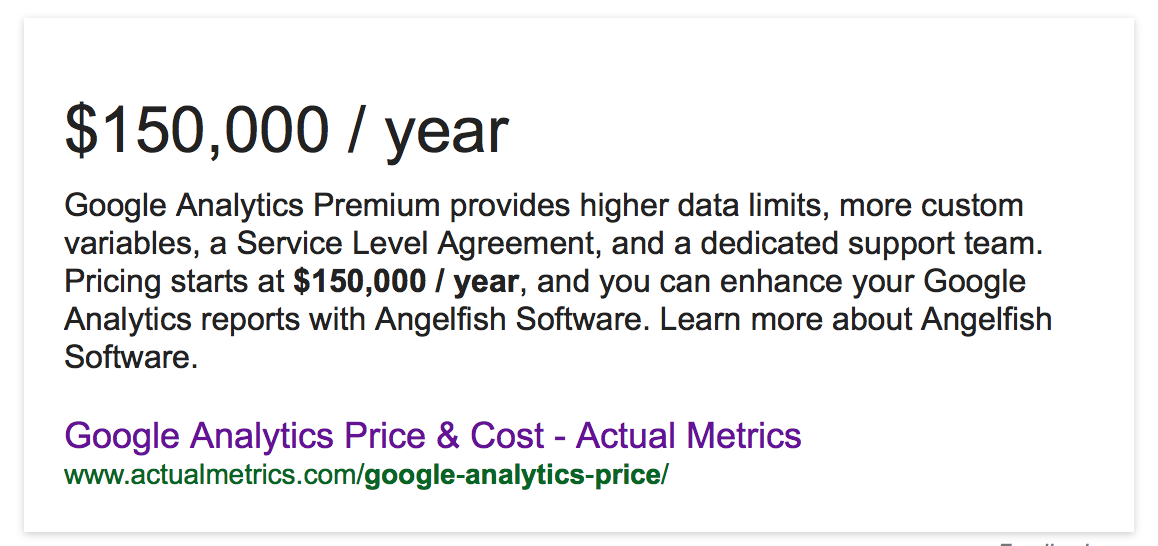 Google analytics premium cost Google analytics premium cost