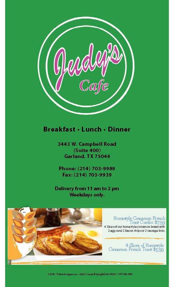 Judy's Cafe on Strikingly