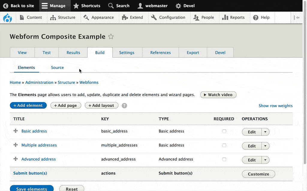 Composite Address Example Composite Address Example