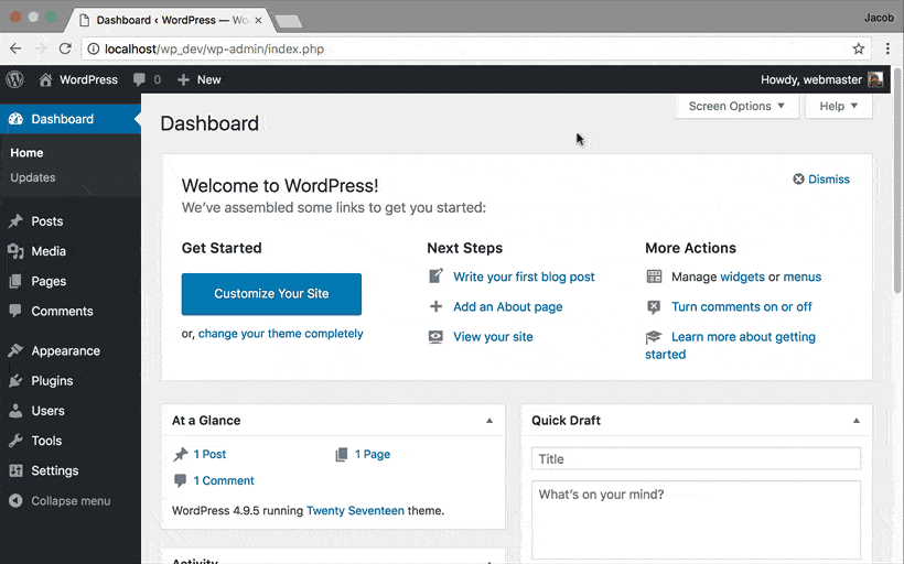 WordPress About Section WordPress About Section