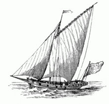 That's a Tartane, by the way. So romantic! I can see my great-great-grandmother sitting on deck! That's a Tartane, by the way. So romantic! I can see my great-great-grandmother sitting on deck!