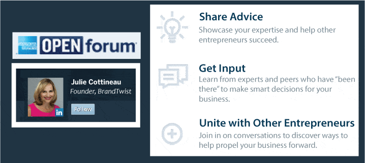 Image of the American Express OPEN forum for entrepreneurs. Image of the American Express OPEN forum for entrepreneurs.