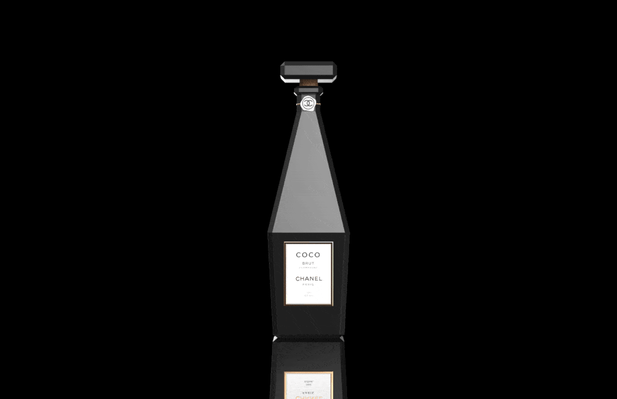 Chanel champagne concept gif Chanel champagne concept gif