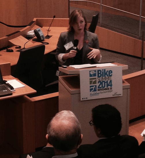 Lauren Bates speaking at the York Region Bike Summit 2014 Lauren Bates speaking at the York Region Bike Summit 2014