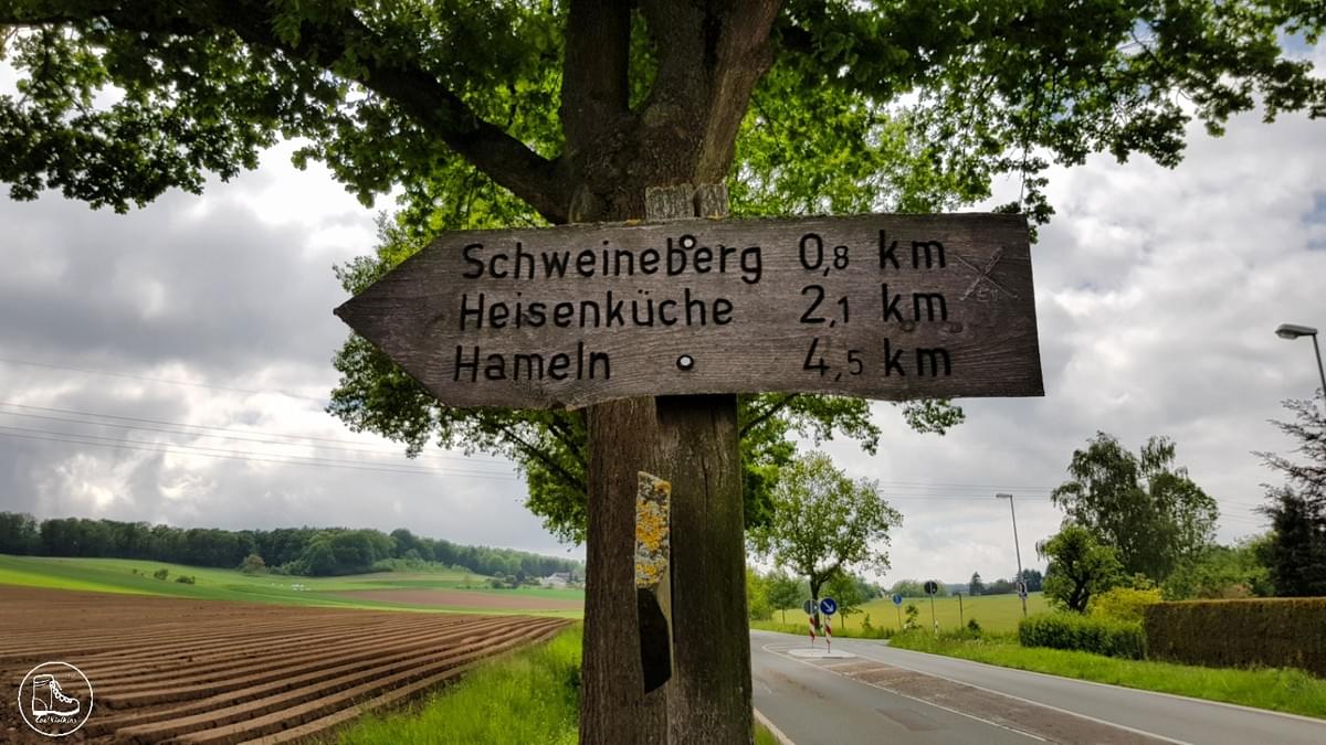 Wandern in Niedersachsen, Hameln, Schweineberg, Basberg; Fernwanderweg E1 Wandern in Niedersachsen, Hameln, Schweineberg, Basberg; Fernwanderweg E1