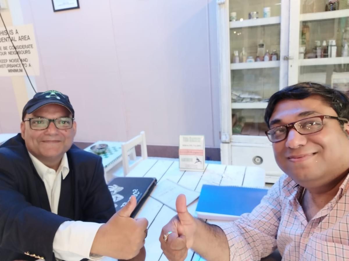 Amit Nagpal, MD of Pursuitica and I planning out the T.O.C of the sessions with his BIG4 client and future work Amit Nagpal, MD of Pursuitica and I planning out the T.O.C of the sessions with his BIG4 client and future work