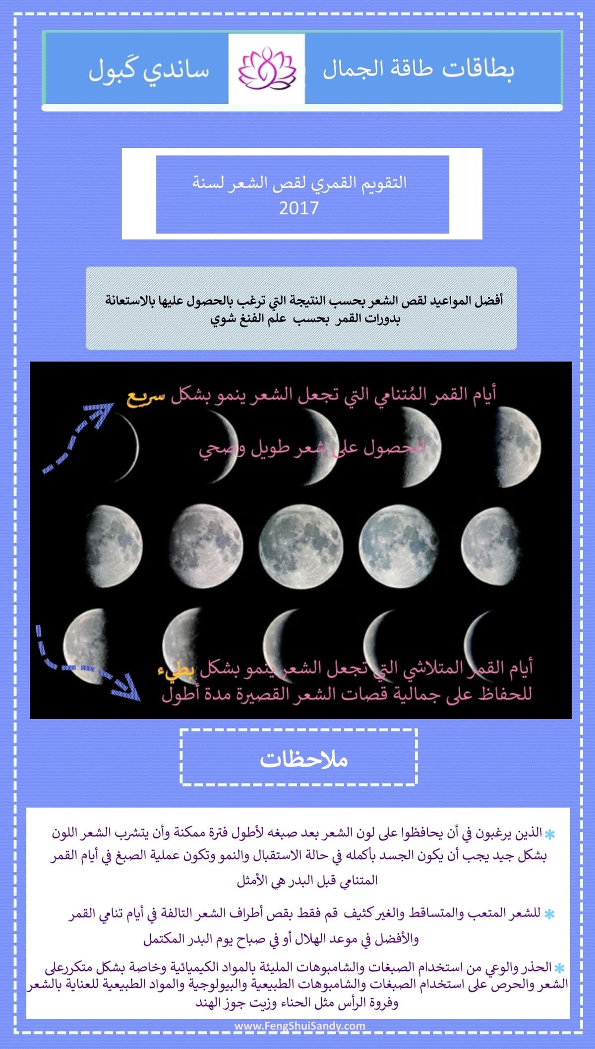 خريطة التقويم القمري لقص الشعر في الفنغ شوي خريطة التقويم القمري لقص الشعر في الفنغ شوي