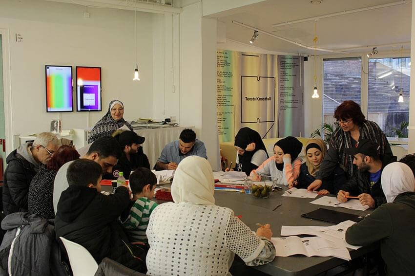 The Silent University Language Café at Tensta konsthall. © Tensta konsthall. The Silent University Language Café at Tensta konsthall. © Tensta konsthall.