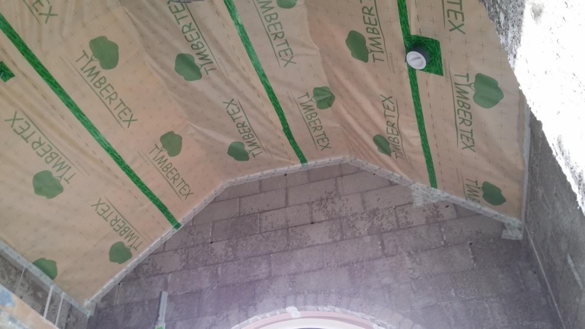 Timbertex to underside of Vaulted roof