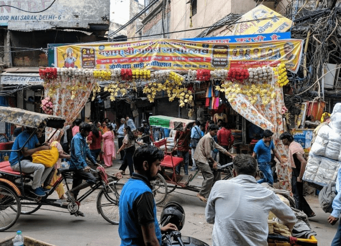 Chandni Chowk in Old Delhi. Chandni Chowk in Old Delhi.