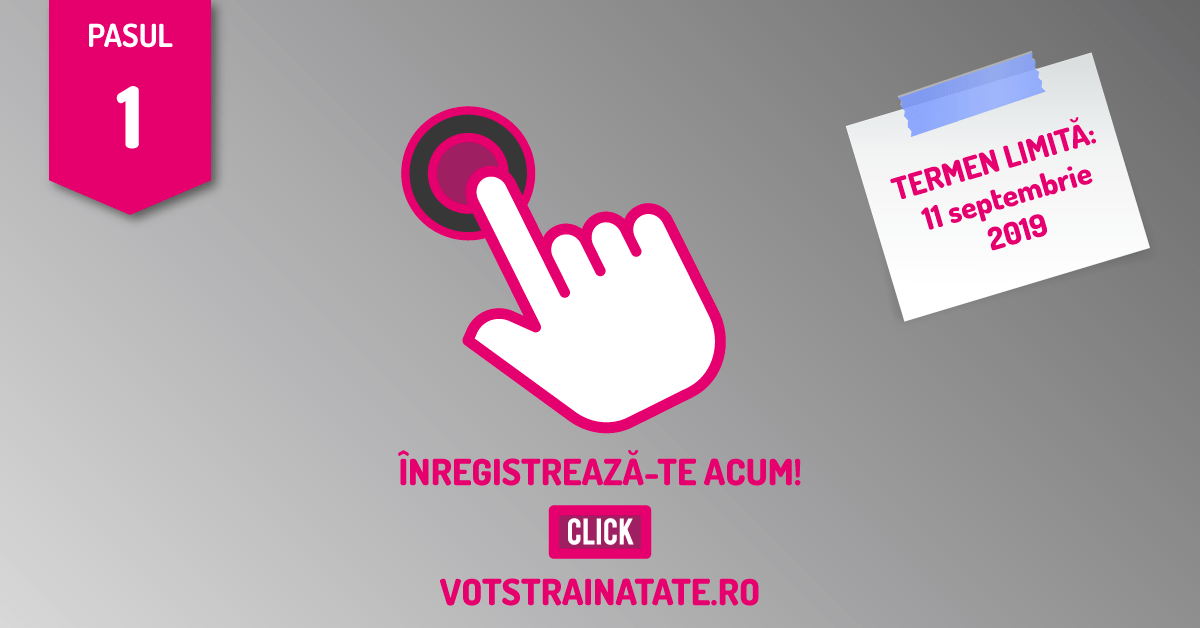 Intri pe votstrainatate.ro să te preînregistrezi. Termen limită: 11 septembrie.