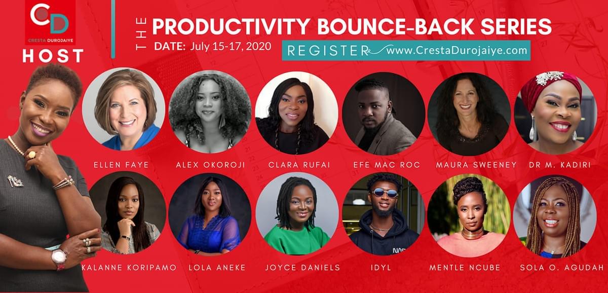 Alex Okoroji is one of the speakers at the Productivity Bounce-Back Series 2020 Alex Okoroji is one of the speakers at the Productivity Bounce-Back Series 2020