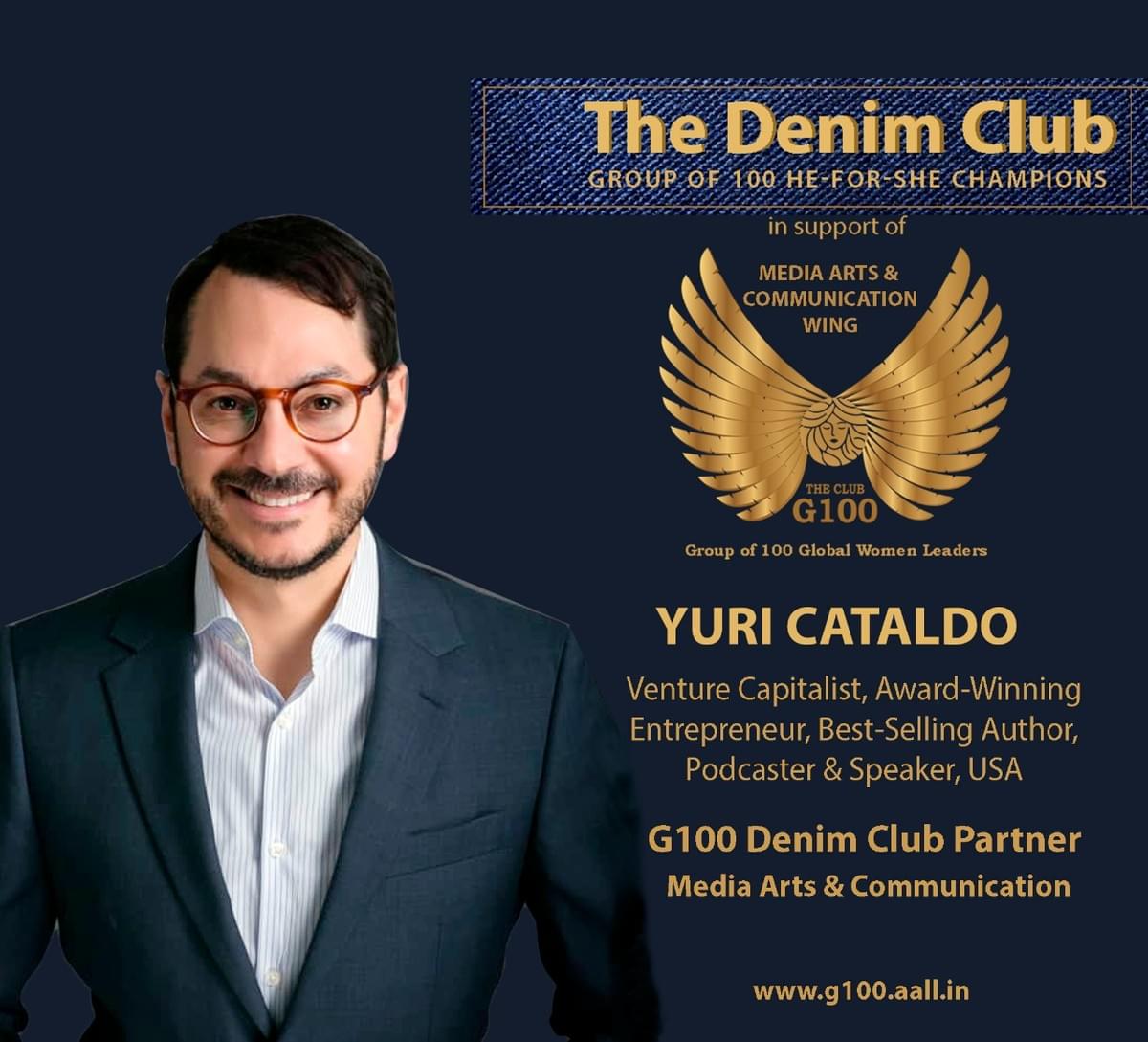 Yuri Cataldo is Alex Okoroji's G100 Denim Club Partner for G100 Media Arts & Communication Yuri Cataldo is Alex Okoroji's G100 Denim Club Partner for G100 Media Arts & Communication