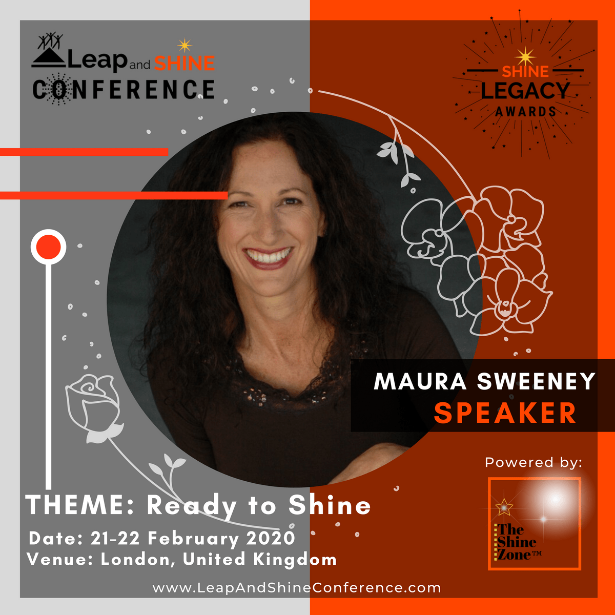 Maura Sweeney is speaking at the Leap and Shine Conference 2020 Maura Sweeney is speaking at the Leap and Shine Conference 2020