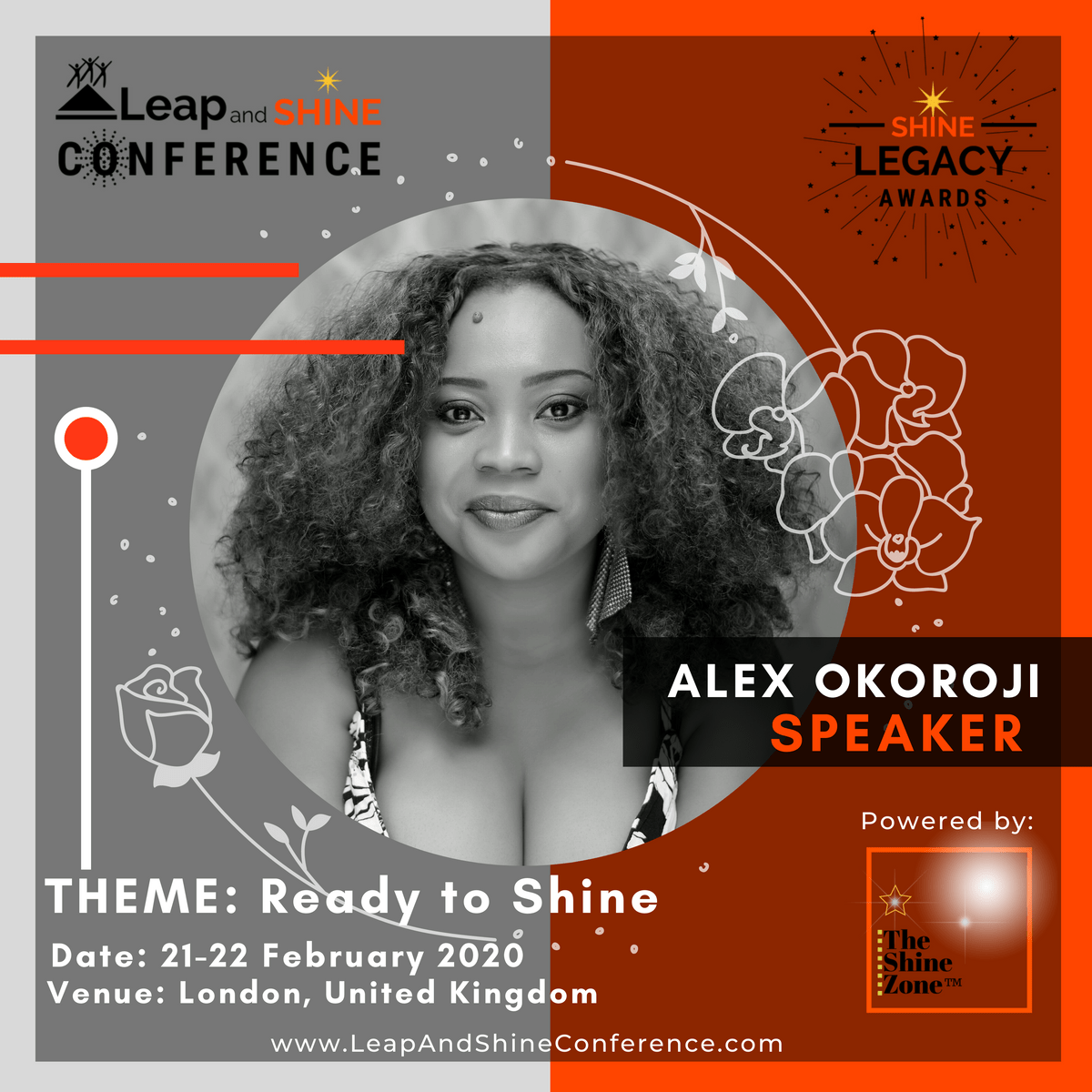 Alex Okoroji is speaking at the Leap and Shine Conference in London Alex Okoroji is speaking at the Leap and Shine Conference in London