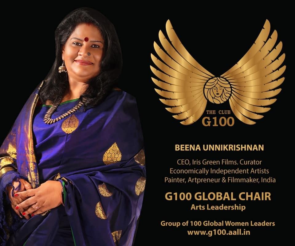 Beena Unnikrishnan is G100 Global Chair for Artist Leadership Beena Unnikrishnan is G100 Global Chair for Artist Leadership