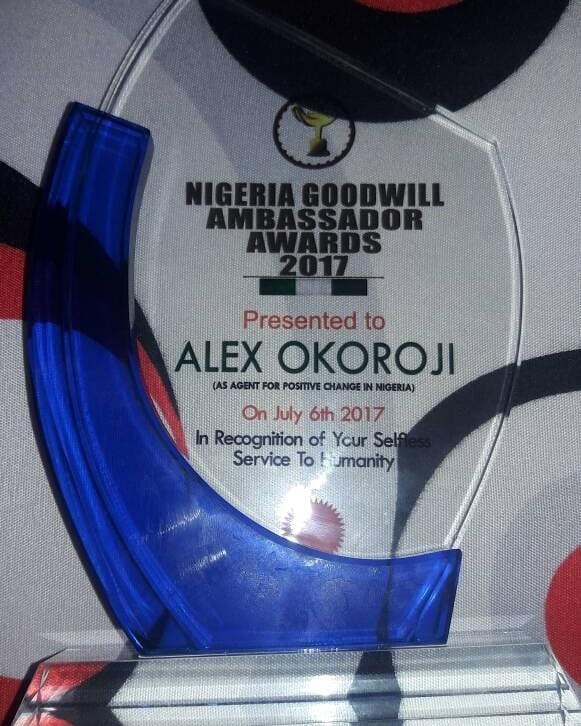 Nigerian Goodwill Ambassador Award for Alex Okoroji Nigerian Goodwill Ambassador Award for Alex Okoroji