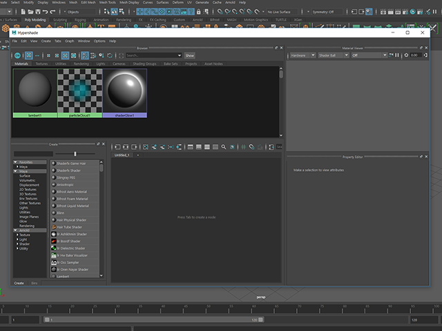 Maya2018 Hypershade Maya2018 Hypershade