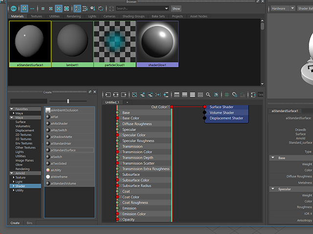 Maya2018 Hypershade Work Area Maya2018 Hypershade Work Area