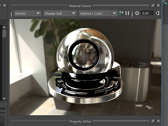 Maya2018 Hypershade aiStandardSurface Chrome Maya2018 Hypershade aiStandardSurface Chrome