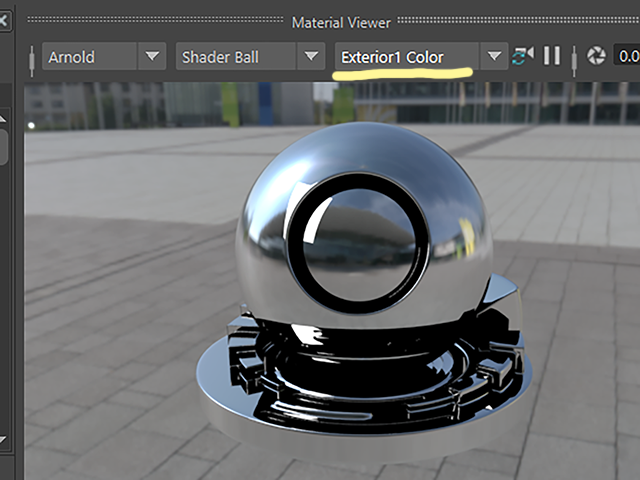 Maya2018 Hypershade aiStandardSurface Chrome Maya2018 Hypershade aiStandardSurface Chrome