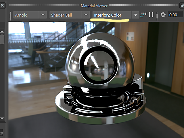 Maya2018 Hypershade aiStandardSurface Chrome Maya2018 Hypershade aiStandardSurface Chrome