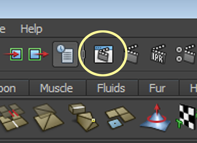 MAYA Windows→Rendering Editors→Render View MAYA Windows→Rendering Editors→Render View