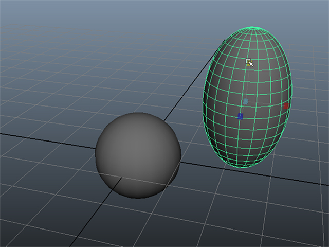 MAYA pSphere1を変形 MAYA pSphere1を変形