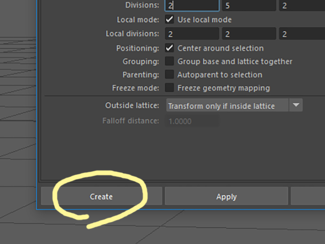 MAYA Lattice Options MAYA Lattice Options