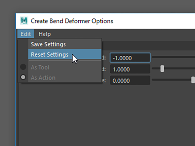 MAYA Reset Settings MAYA Reset Settings