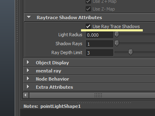 MAYA Use Ray Trace Shadow MAYA Use Ray Trace Shadow
