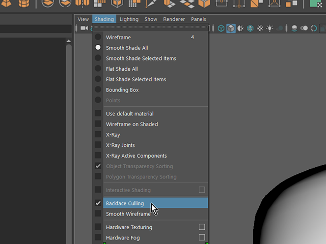 MAYA Backface Culling MAYA Backface Culling