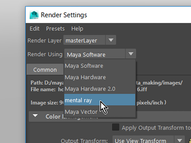 MAYA Render Settings MAYA Render Settings