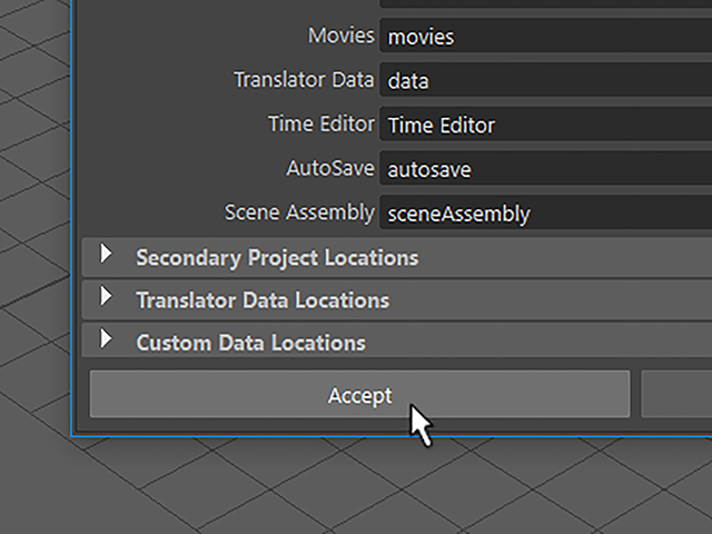 Maya2018 Project Window Maya2018 Project Window