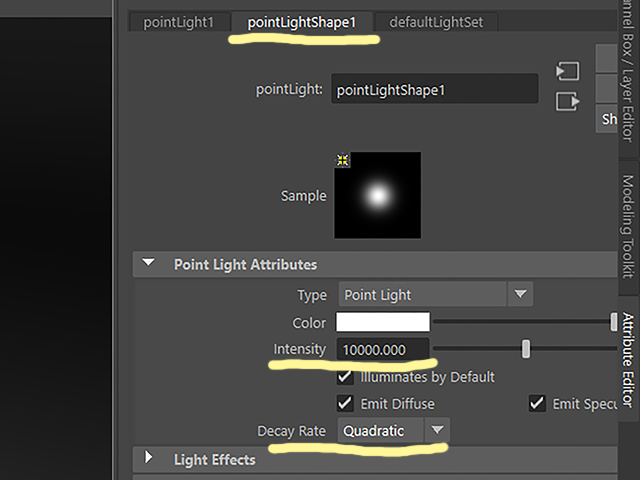 Maya2018 pointLight1 Maya2018 pointLight1