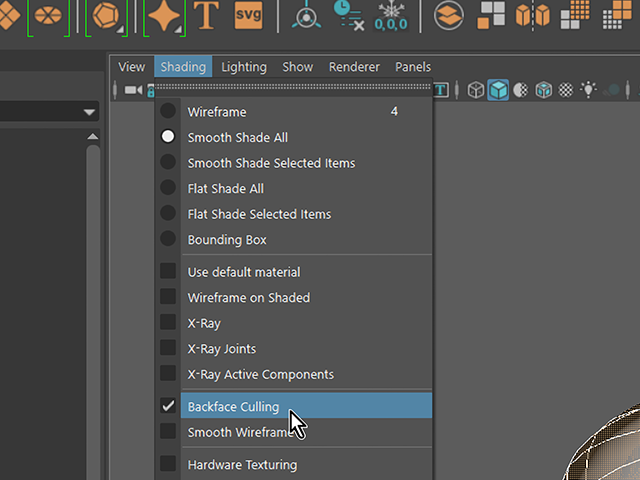Maya2018 Backface Culling Maya2018 Backface Culling