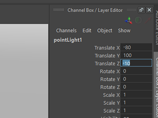 MAYA Channel Box MAYA Channel Box