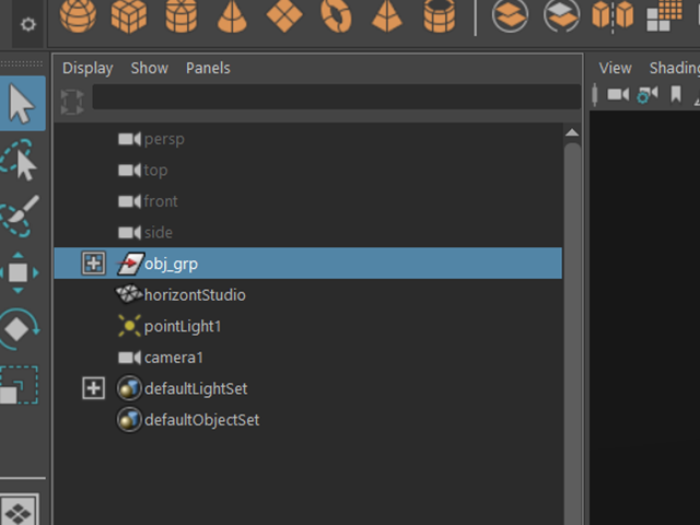 MAYA Select obj_grp MAYA Select obj_grp