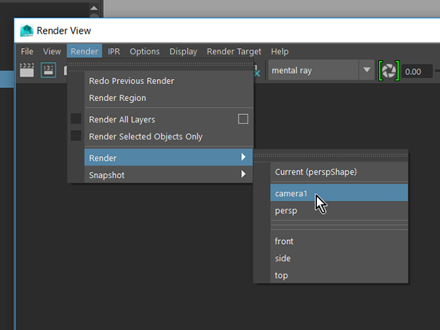 MAYA Render→Render→camera1 MAYA Render→Render→camera1
