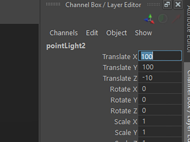 MAYA Channel Box MAYA Channel Box