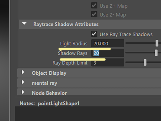 MAYA pointLightShape1 MAYA pointLightShape1