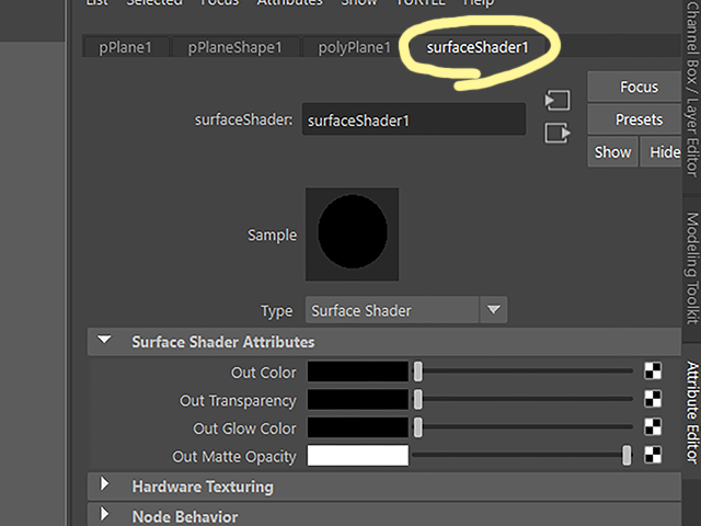 Maya2018 surfaceShader1 Maya2018 surfaceShader1