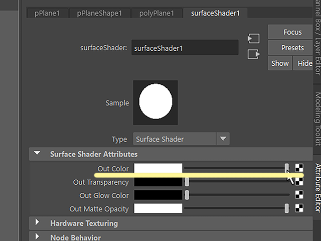 Maya2018 surfaceShader1 Maya2018 surfaceShader1