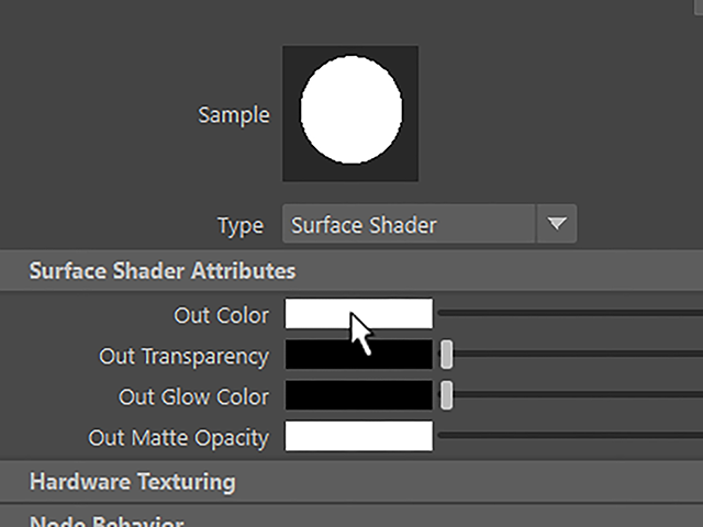 Maya2018 surfaceShader1 Maya2018 surfaceShader1