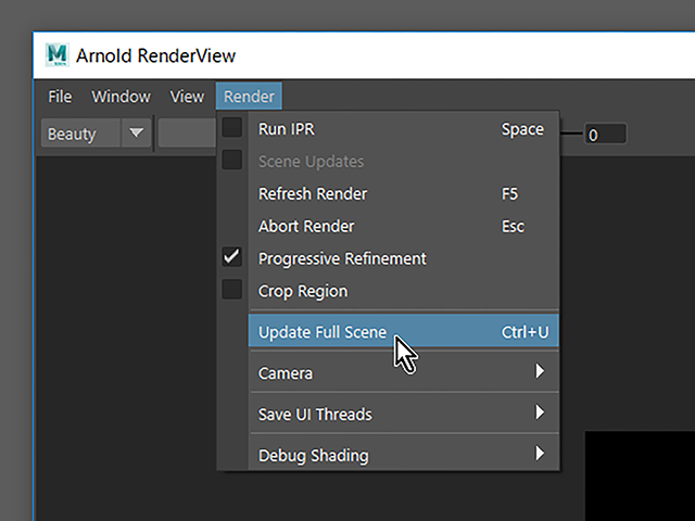 Maya2018 Arnold RenderView Maya2018 Arnold RenderView